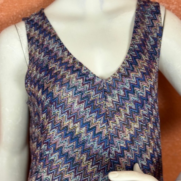 Maeve Multicolor Chevron Knit Top Size Medium - Picture 4 of 17